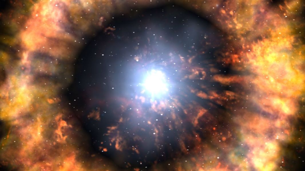 Artist’s impression of a supernova. Credit: NASA/Swift/Skyworks Digital/Dana Berry